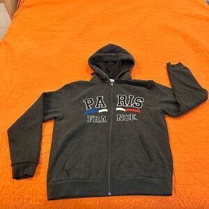 Sanex Black and Gray Paris France 🇫🇷 graphic hoodie size S